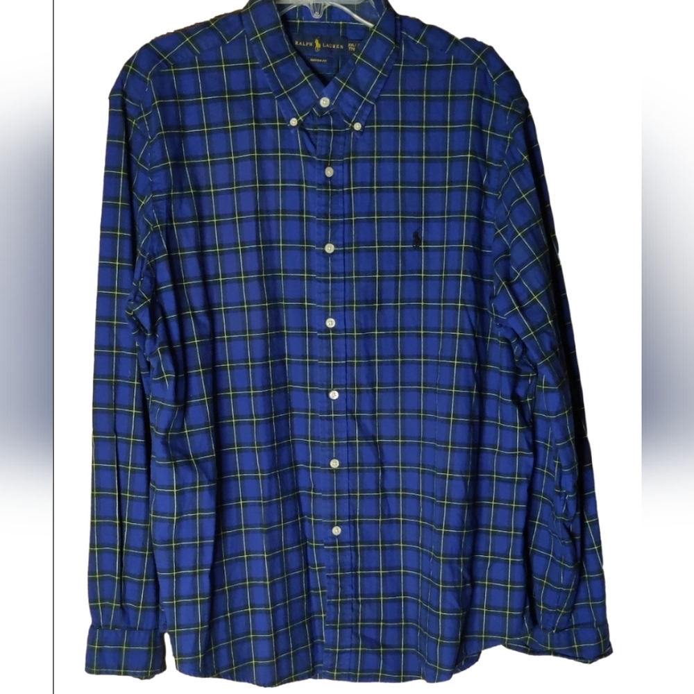 Ralph Lauren Blue Plaid Shirt XXL